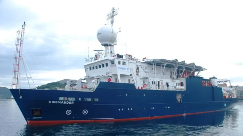 Gardline Geosurvey’s multi-role survey vessel, 'MV Kommander', now jointly operated with Neptune of Australia following installation of new ROV facilities