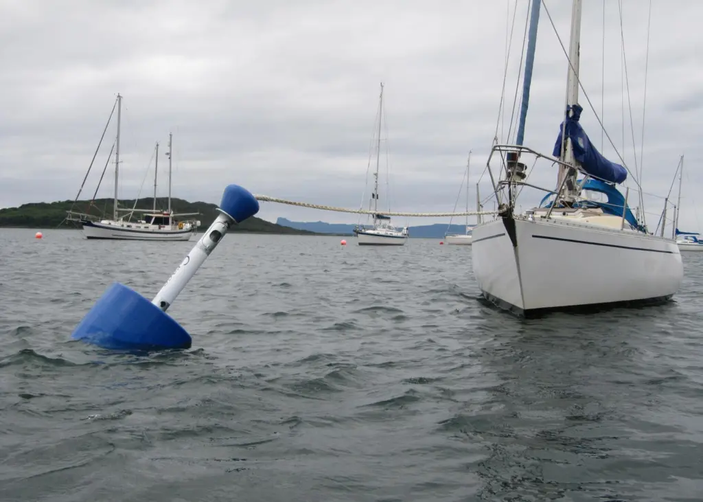 One of Mara's new buoys on trial with the Royal Naval Sailing Association