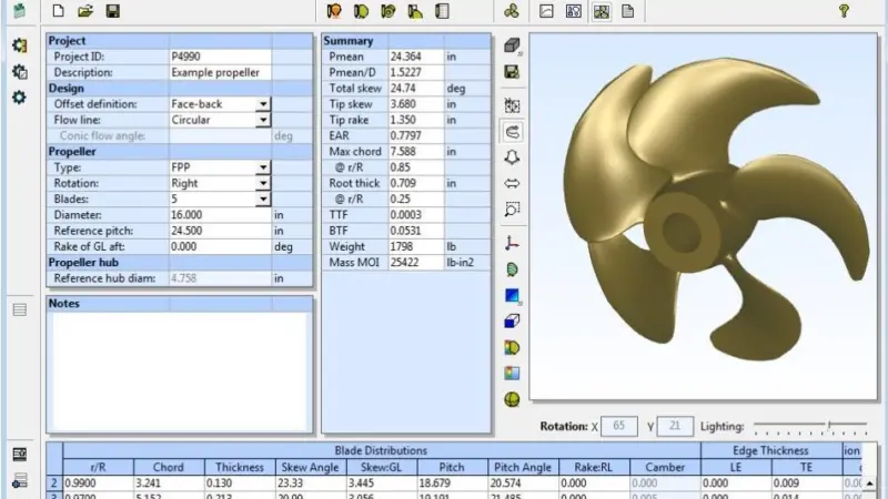 PropCad includes four inspection maps for determining inspection point location and inspection values