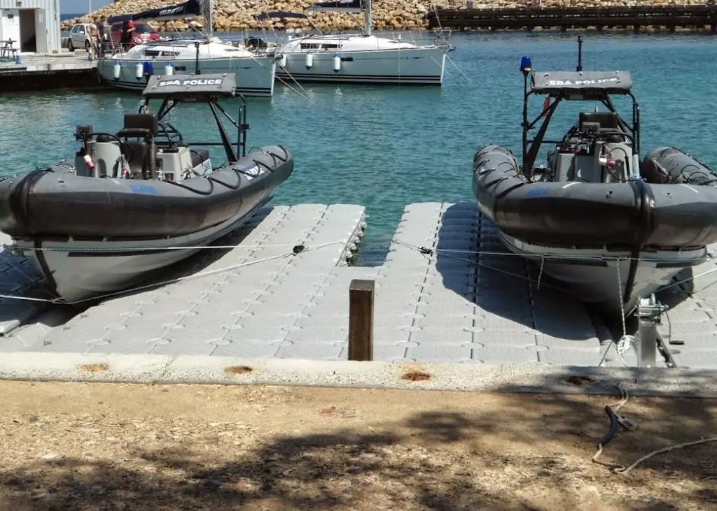 Versadock's VPS Air Assist Drive on Dock system supports vessels such as police boats