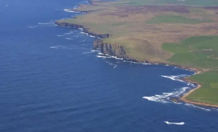 Aerial view of Billia Croo, EMEC wave test site (Image Aquatera)