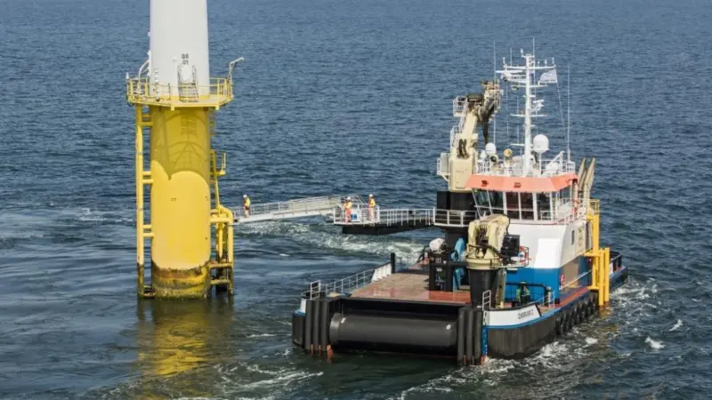 One notable feature of this vessel is the Uptime ‘Walk-to-Work’ passive heave compensated gangway