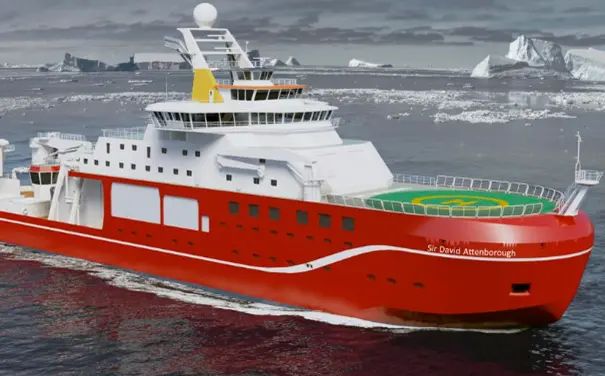 RSS Sir David Attenborough will be engaged in Antarctic operations which has had an impact on the deck equipment design
