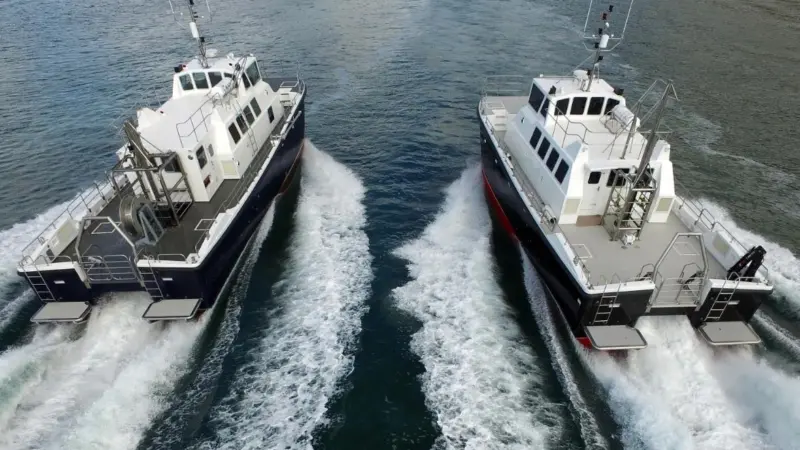 The vessel is fitted with twin Volvo D16 engines which provide it with a 24kts maximum speed