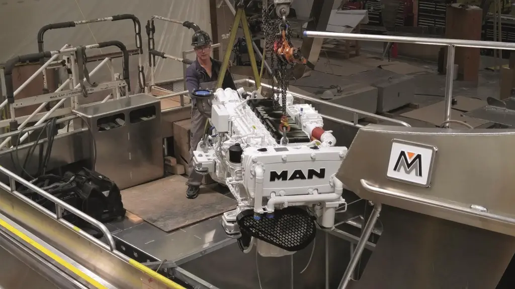 The D2676 LE433 MAN engine for the Mavrik LT32 is the first one to roll off the production line