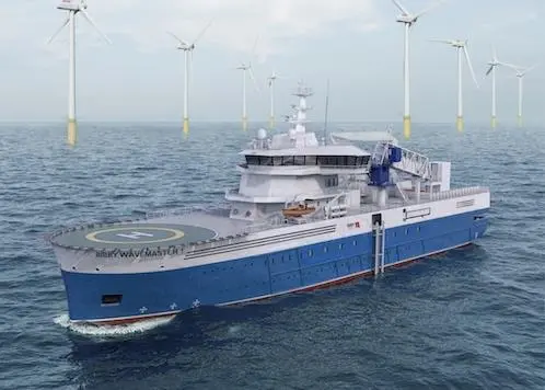 The 'Bibby WaveMaster 1' is being built at Damen's Shipyards Galati in Romania