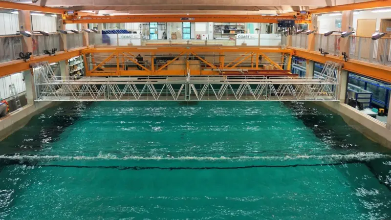 Rigorous tank testing took place at Plymouth University's COAST laboratory