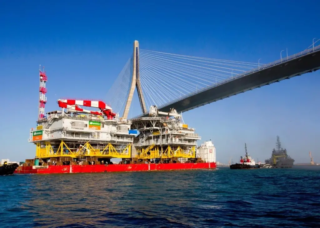 'Andalucia' leaving Cadiz in Southern Spain for its three week voyage to the Baltic