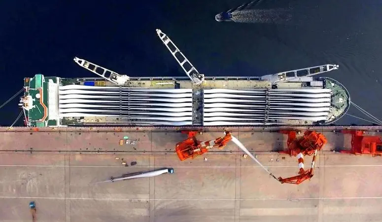 HBB has set a new record in terms of total quantity of blades shipped onboard a single vessel