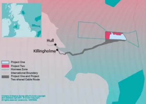 Hornsea Two is located approximately 89km off the Yorkshire coast