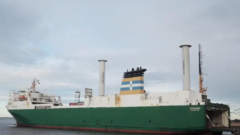 M/S Estraden, equipped with Norsepower’s Rotor Sails