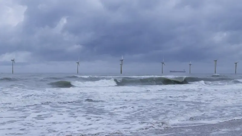 A visualisation of how the wind farm will look