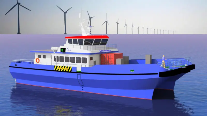 In addition to windfarm vessels, the SWATH design can also be used for patrol boats and fast ferries.