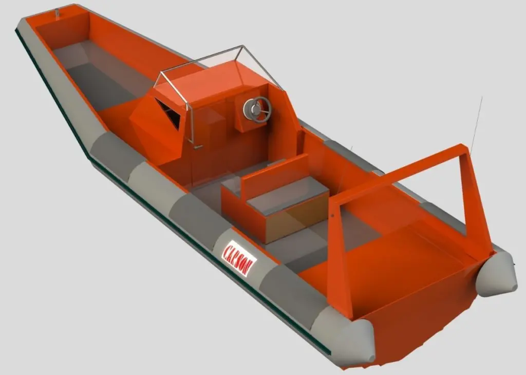 Three 300 hp diesel engines will be installed, two aft and the centre engine forward