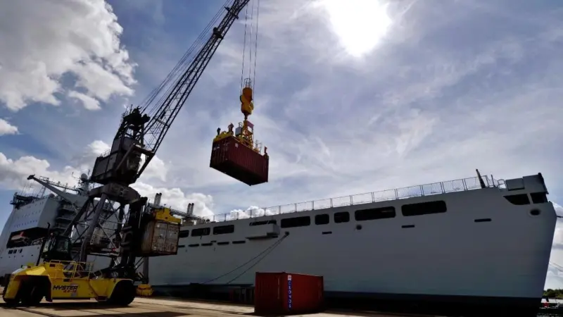 The facility is one of the UK military’s major logistics ports
