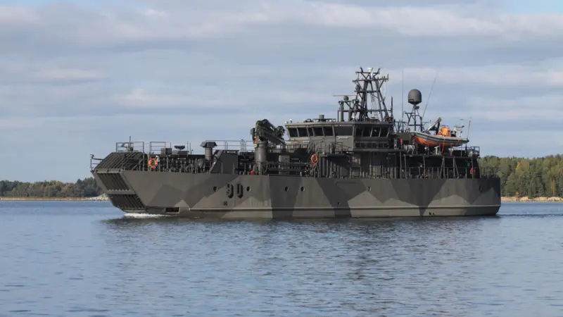 Handover of the fully refitted minelayer Pansio to the Finnish Navy