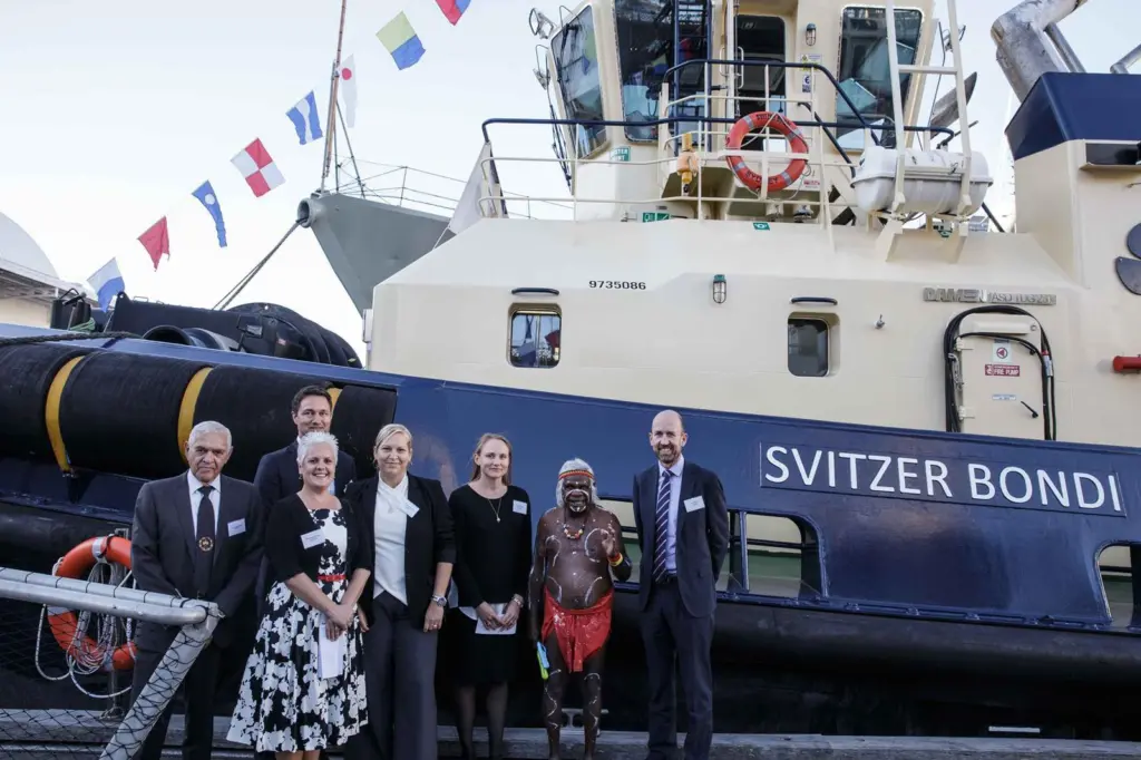 Guests line up for the naming of Svitzer's two new Australian tugs (Svitzer)