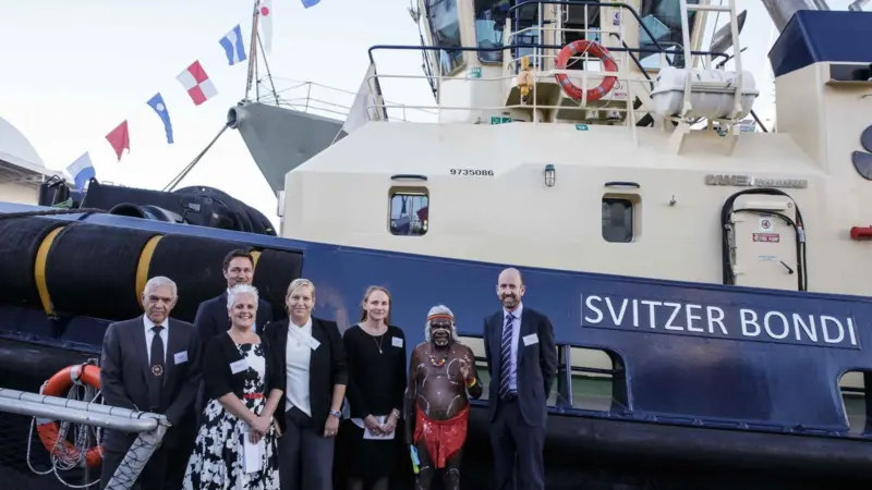 Guests line up for the naming of Svitzer's two new Australian tugs (Svitzer)