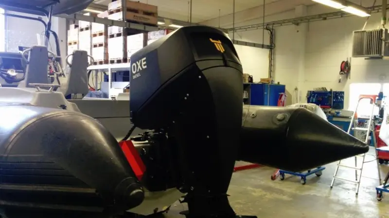 The prime markets for the OXE diesel outboard are for use on tenders and boats operated on naval, military, rescue and commercial applications where safety, durability, performance and ease of service are important