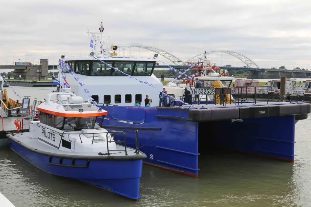 A Fast Crew Supplier and Stan Pilot boat await potential customers