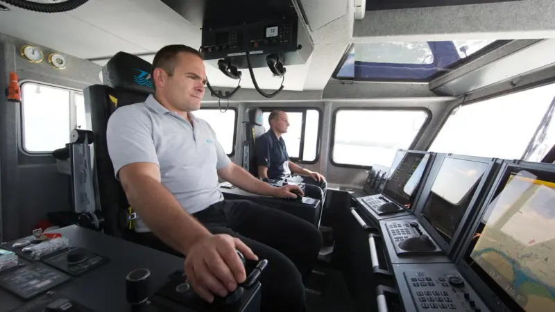 Seacat MD Ian Baylis at the helm