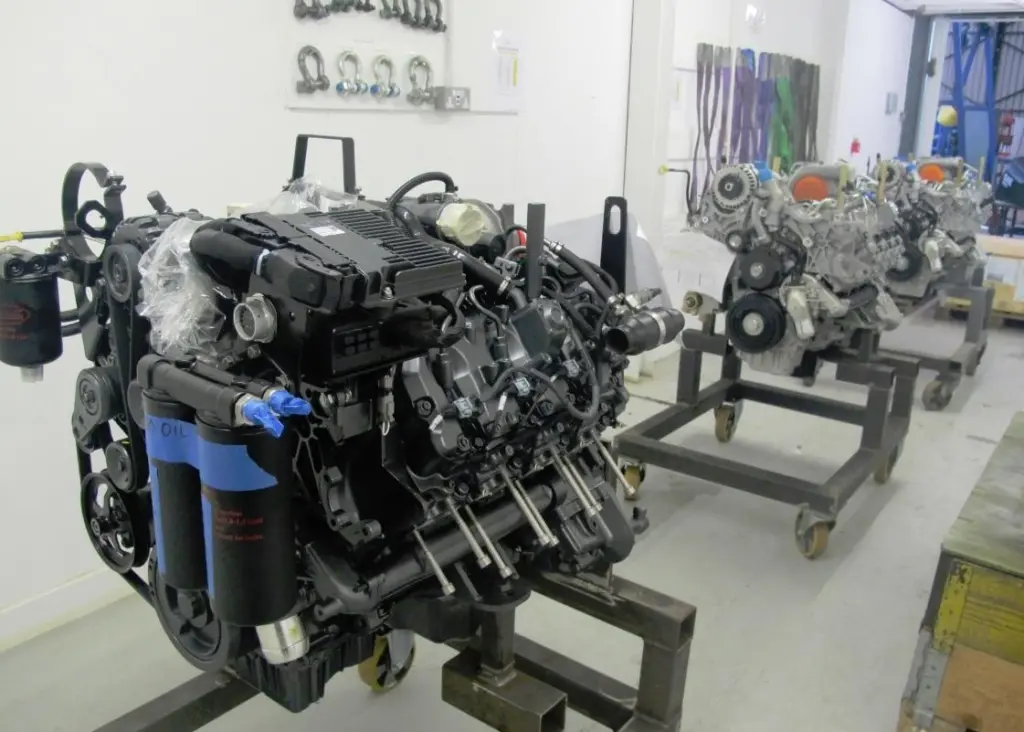 Automotive diesels being marinised at Proteum