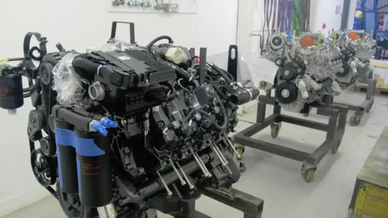 Automotive diesels being marinised at Proteum