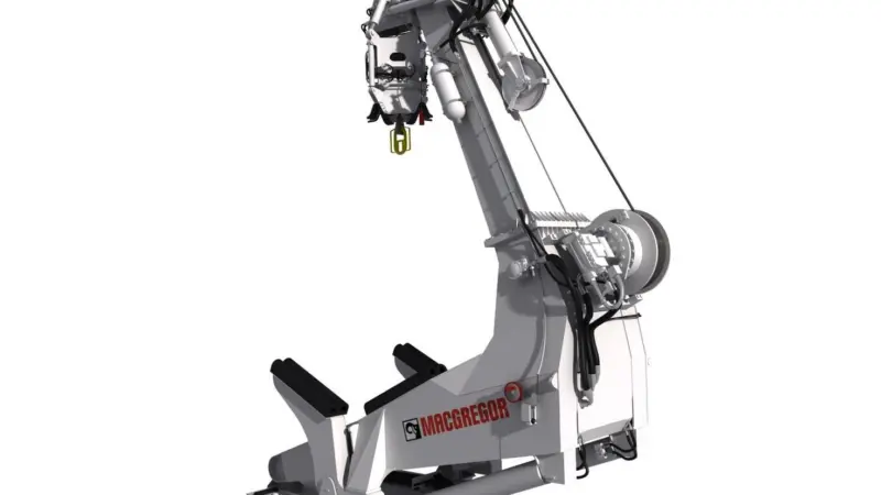 The MacGregor G110 davit is especially designed for the offshore wind market and will be used for launch and recovery of a daughter craft