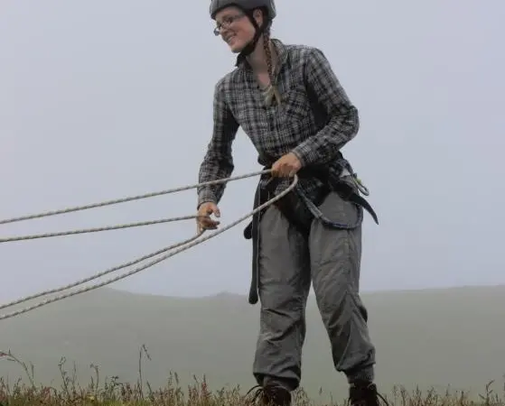 Emily Scragg of the BTO in her natural habitat