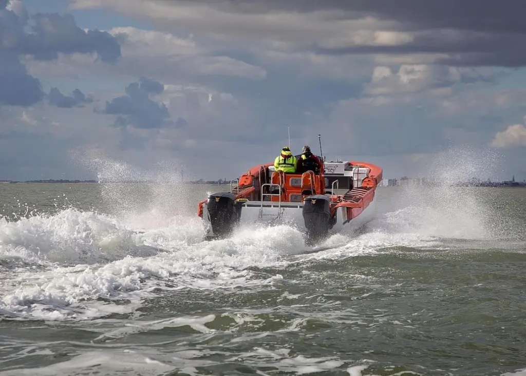 The OXE/ Cheetah Marine test boat which was exhibited at Seawork 2016