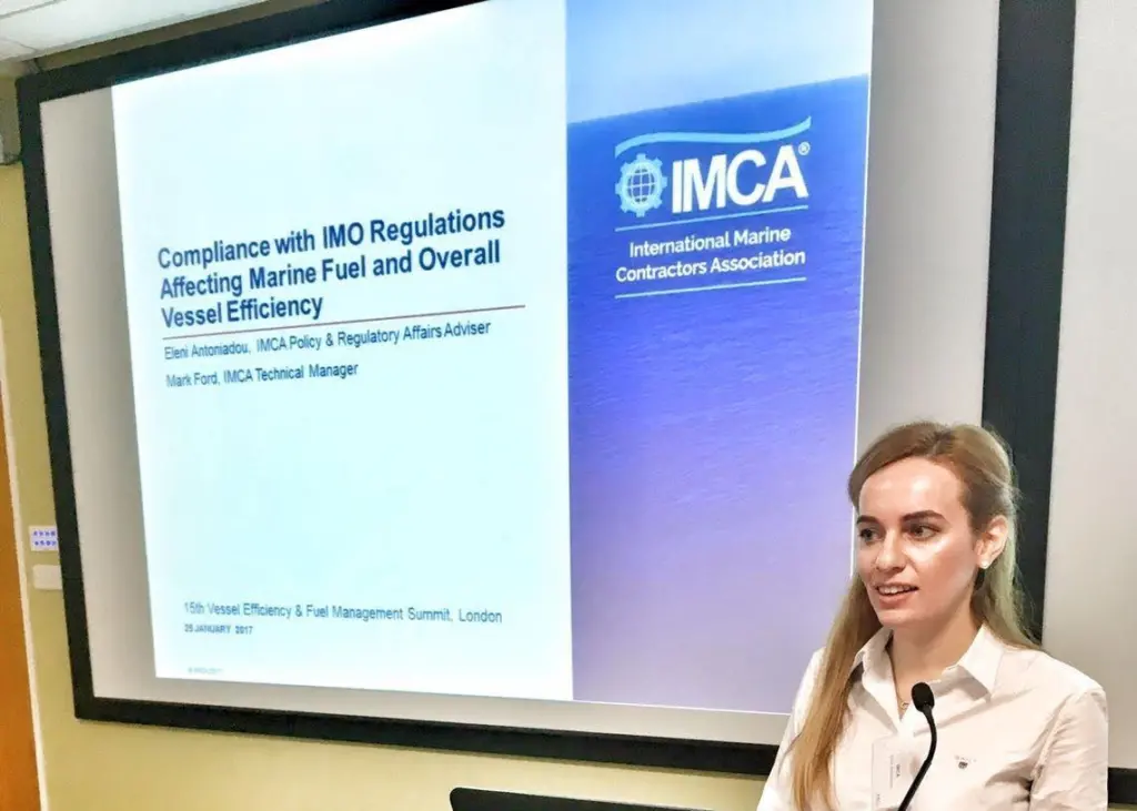 Eleni Antoniadou speaking at the 15th Vessel Efficiency and Fuel Management Summit