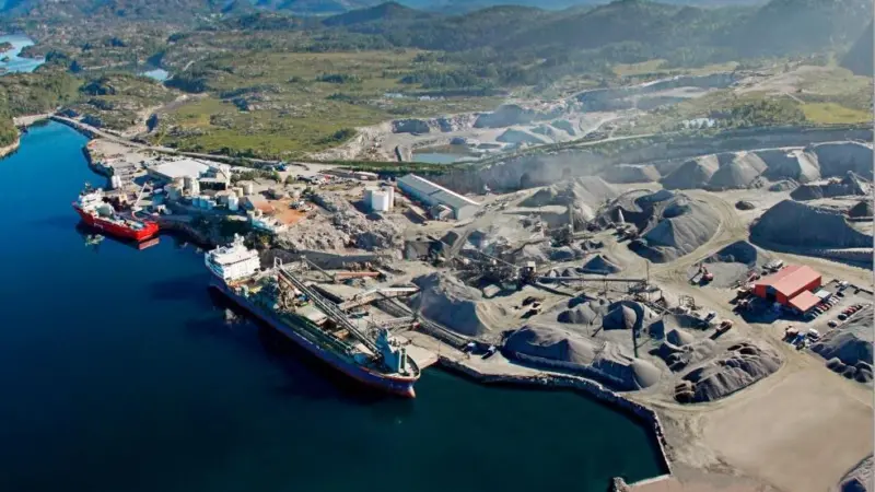 Yeoman Halsvik's quarry is based at the Port of Slovag, western Norway
