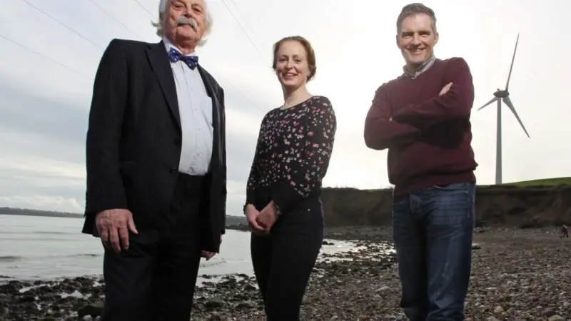 Pictured at the launch are Professor Tony Lewis, Emeritus Beaufort Professor at University College Cork,  Katie Lynch, Research Engineer, MaREI, and Dr. Jimmy Murphy, Co-ordinator of MaRINET2. Pic: Diane Cusack