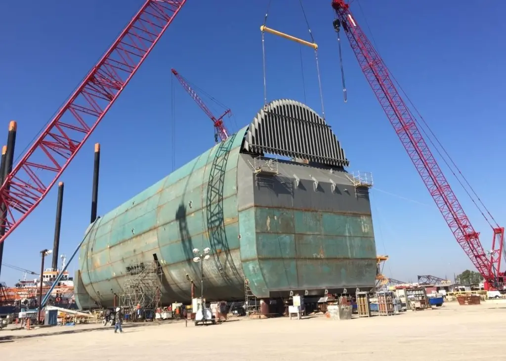 The first full scale device will be 72 metres long, 22 metres high and 18 metres wide which is a considerable structure