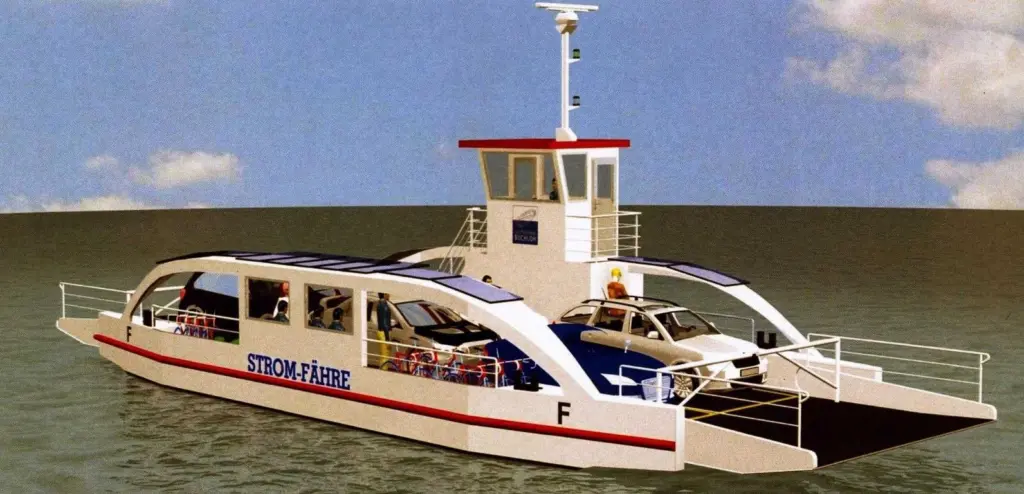 This ferry is under construction at the Central Industry Group and it is one of the subsidiary companies in this group, Kräutler Elektromaschinen, that is providing the propulsion systems