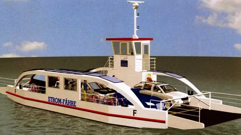 This ferry is under construction at the Central Industry Group and it is one of the subsidiary companies in this group, Kräutler Elektromaschinen, that is providing the propulsion systems