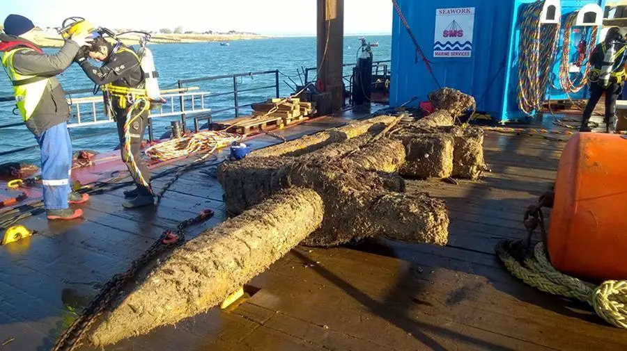Recovered debris on the deck of the 'Stour' (Jenkins Marine)