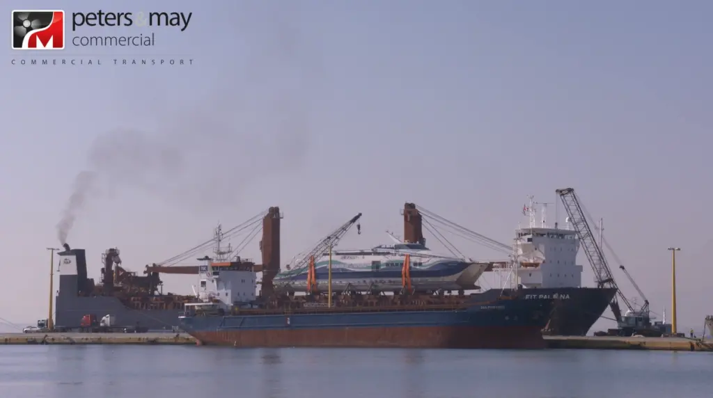 The fast-ferry was one of the largest that Peters & May has ever shipped