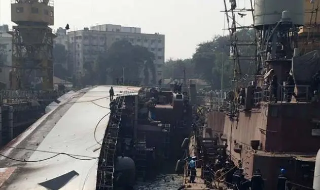 Resolve Marine's task was to right the damaged frigate (Resolve-The Maritime Executive)