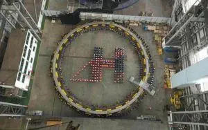 Huisman is involved in construction of the world’s largest ring bearings for the two 10,000 tonne cranes to be installed on ‘Sleipnir’