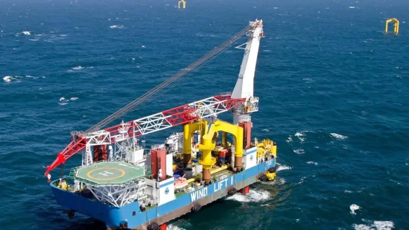 Offshore wind installation jack-up vessel 'Wind Lift I' (Photo: GustoMSC)