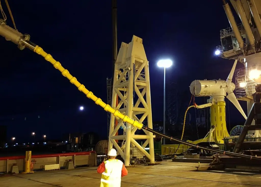Hydro Group provided the connection management system and interfaced the export cable up to the nacelle