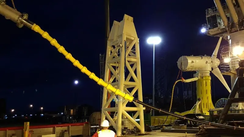 Hydro Group provided the connection management system and interfaced the export cable up to the nacelle