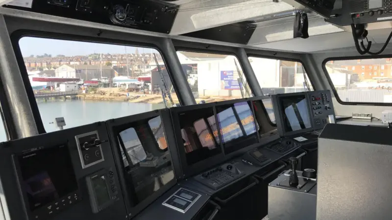 ‘Enterprise’, view from wheelhouse
