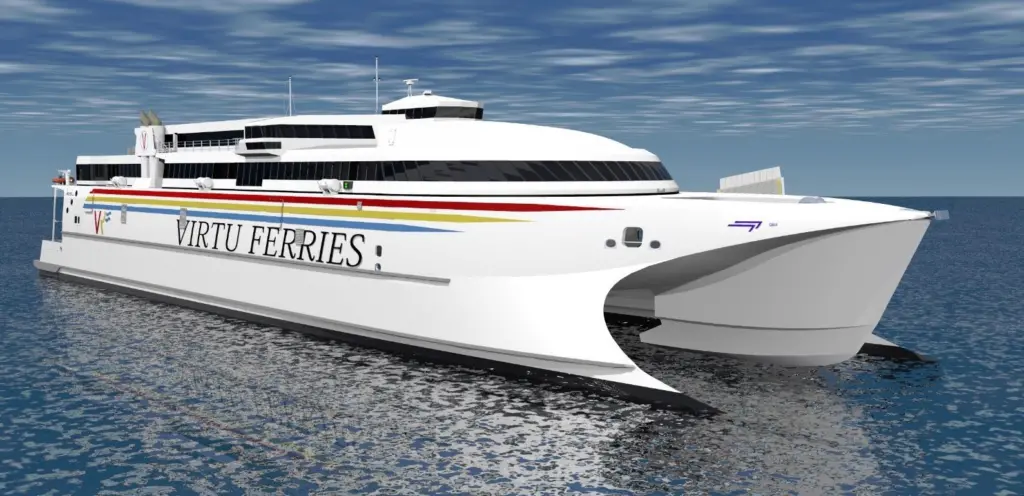 The 110 metre wave-piercing catamaran will operate between Malta and Sicily