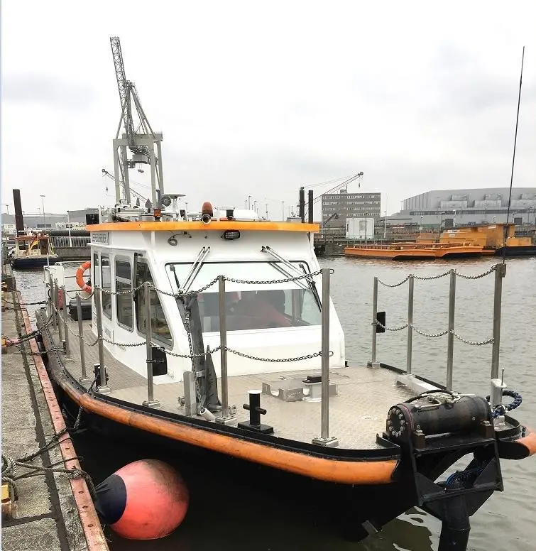 Hamburg Port Authority’s 'Deepenschriewer IV', newly equipped with a Reson SeaBat multibeam system for shallow water operations