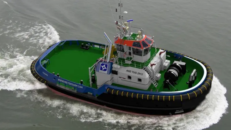 The new Panama Canal tugs will be capable of towing over the bow and stern (Damen)