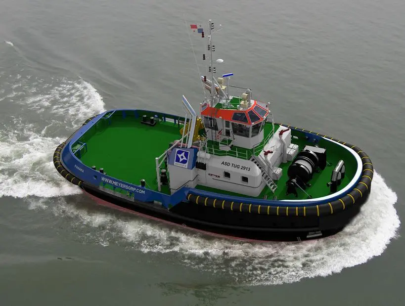 The new Panama Canal tugs will be capable of towing over the bow and stern (Damen)
