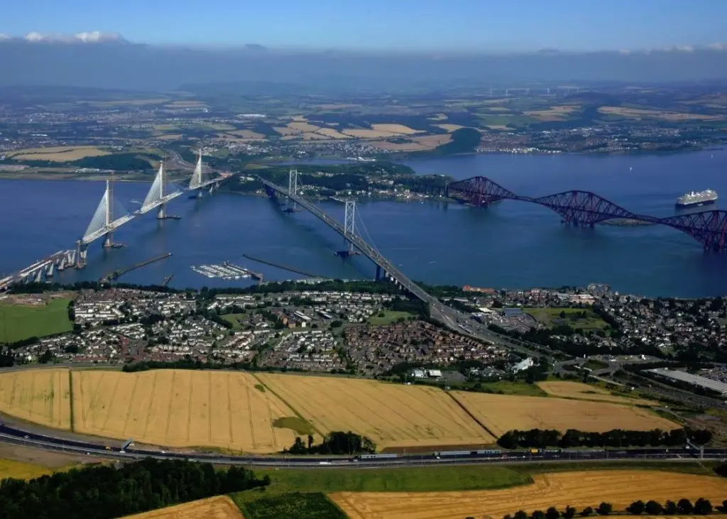 The Queensferry Crossing, forms the centrepiece of a crucial upgrade to the transport across the Firth of Forth (Photo: Transport Scotland with permission)