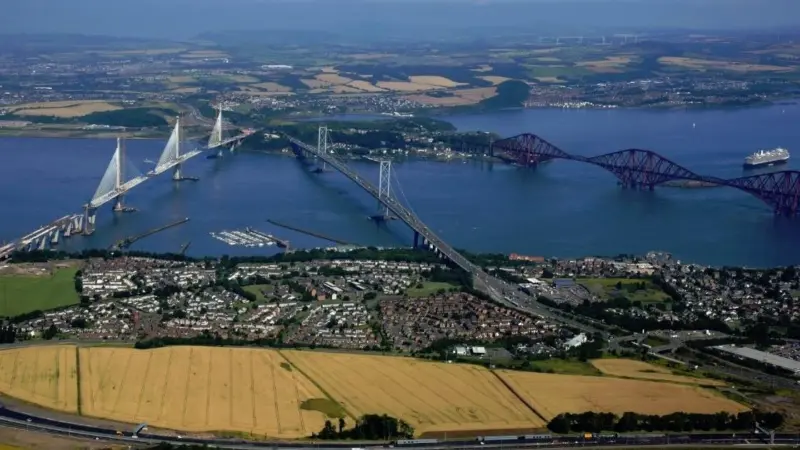 The Queensferry Crossing, forms the centrepiece of a crucial upgrade to the transport across the Firth of Forth (Photo: Transport Scotland with permission)